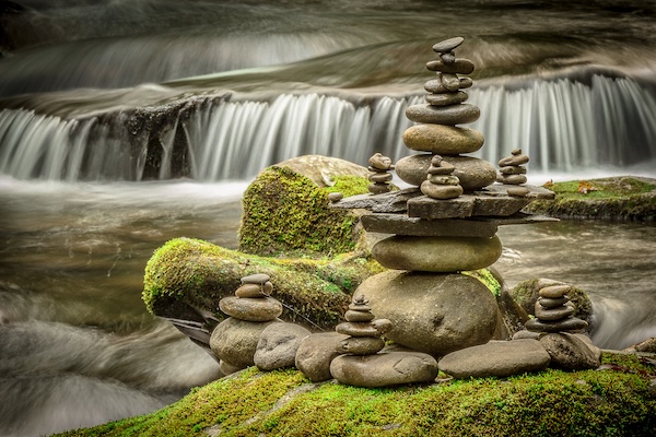 Rock Cairn In Elkmont